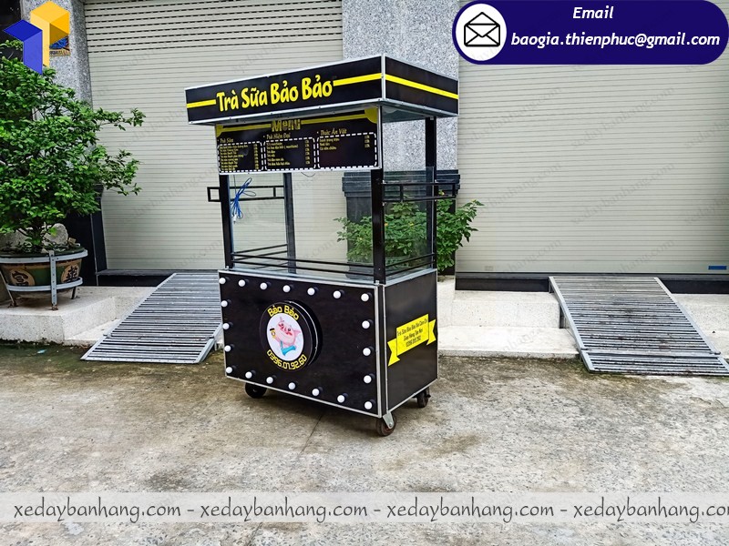 thiết kế xe bán trà sữa