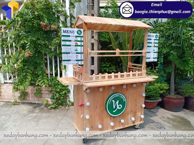 xe gỗ bán cafe bao nhiêu tiền