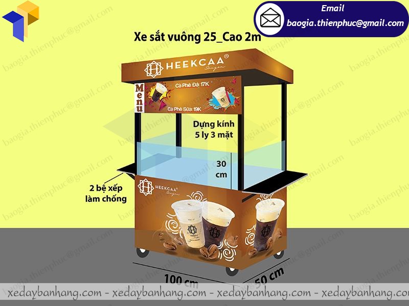 thiết kế xe cafe giá rẻ