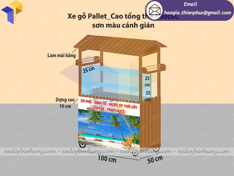 xe gỗ bán sinh tố