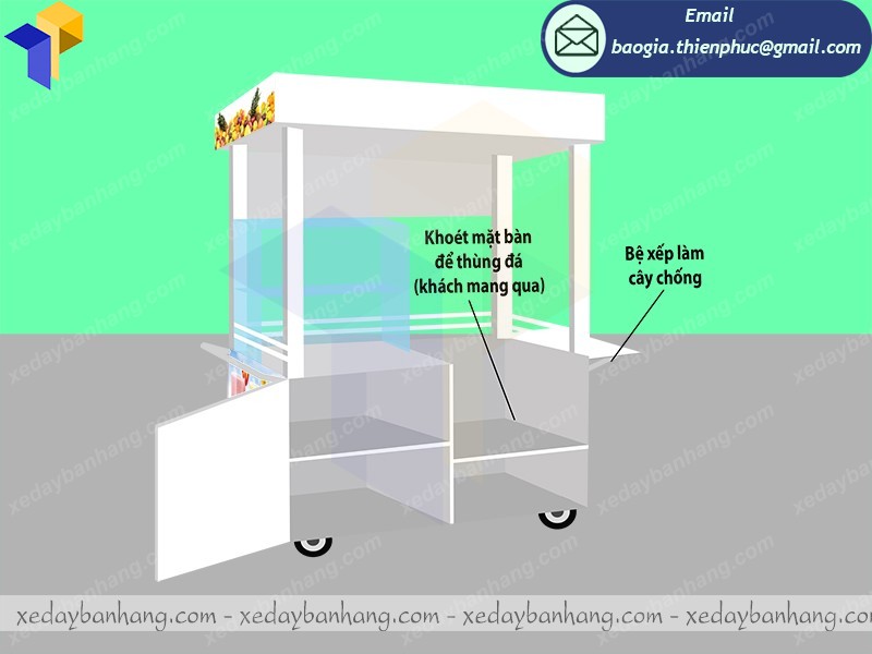 thiết kế tủ bán sinh tố