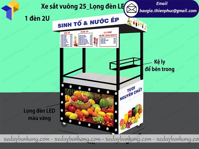 quầy bán sinh tố nước ép