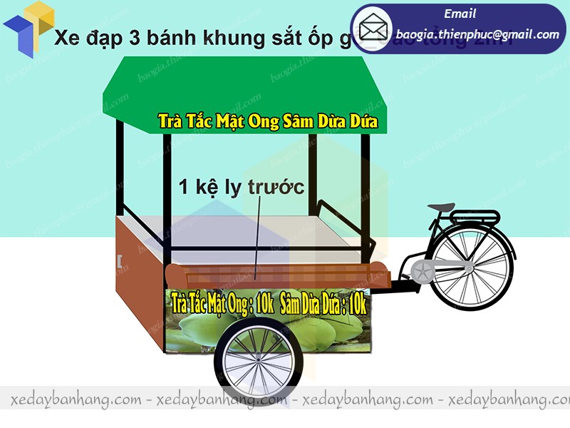 xe đạp bán trà sữa