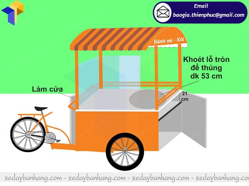 đóng xe đạp bán xôi