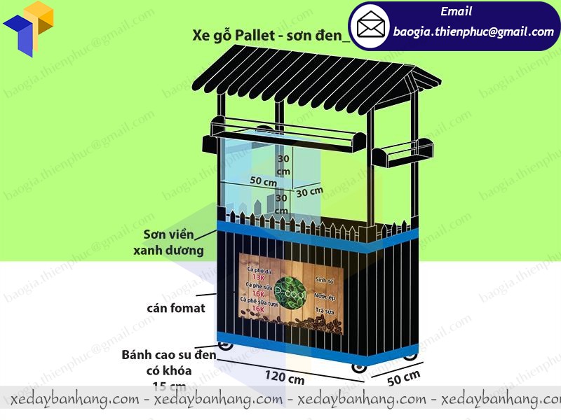 đóng tủ gỗ cafe giá rẻ