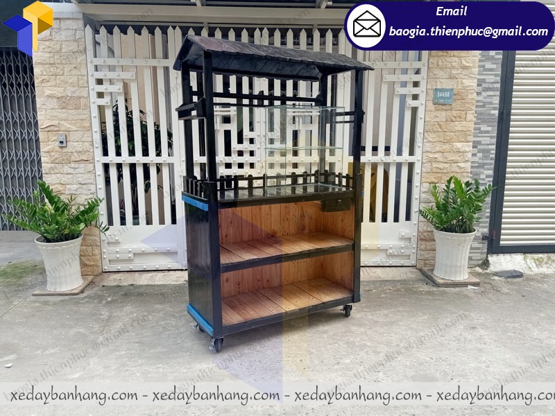 xe gỗ bán cafe