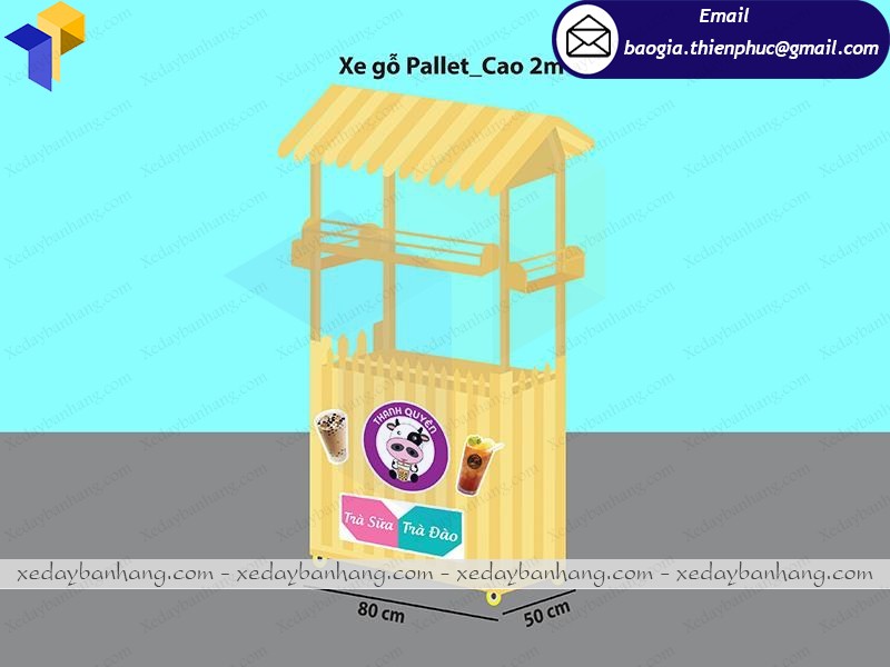 đóng tủ gỗ bán trà sữa giá rẻ