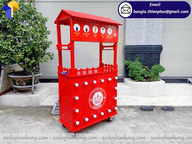 xe đẩy bán cà phê