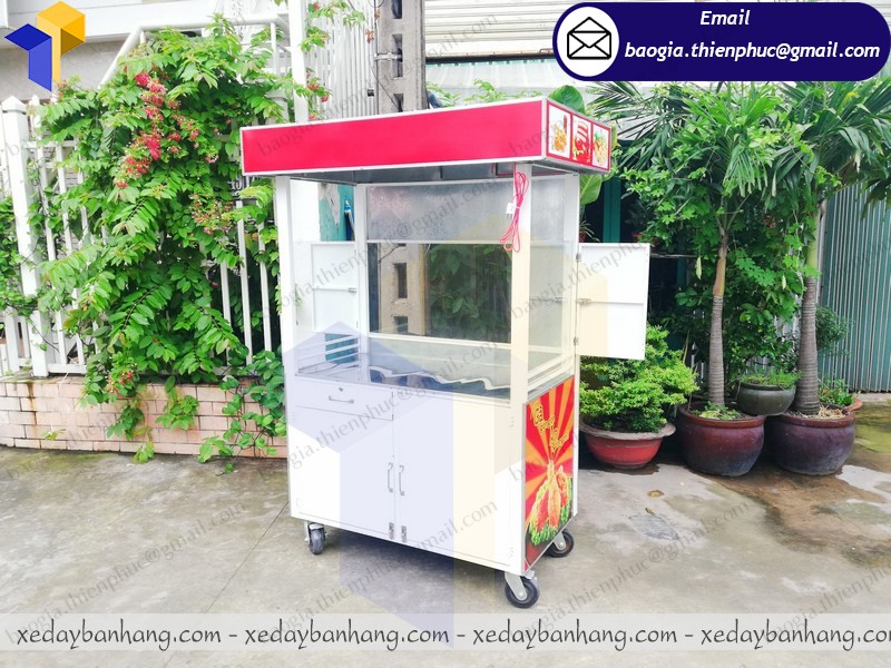sản xuất xe bán gà rán inox