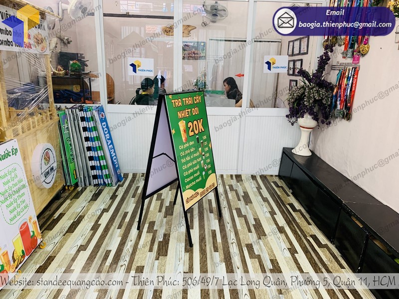 bảng hiệu chữ A cho quán nước rẻ
