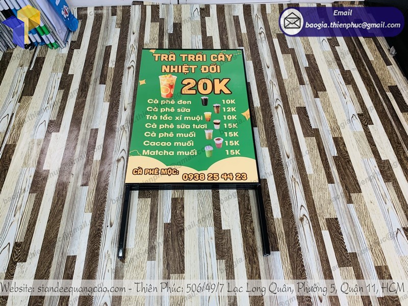 bảng hiệu chữ A cho quán nước tphcm
