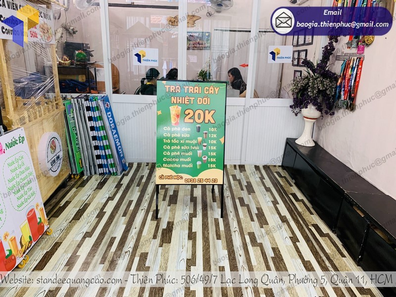 bảng hiệu chữ A cho quán nước uy tín