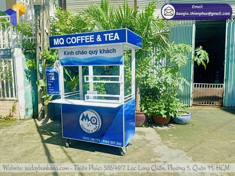 báo giá quầy bán cà phê rang xay
