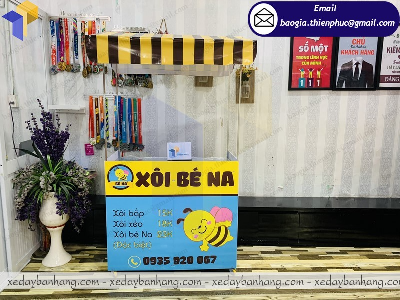 báo giá quầy bán xôi gấp gọn