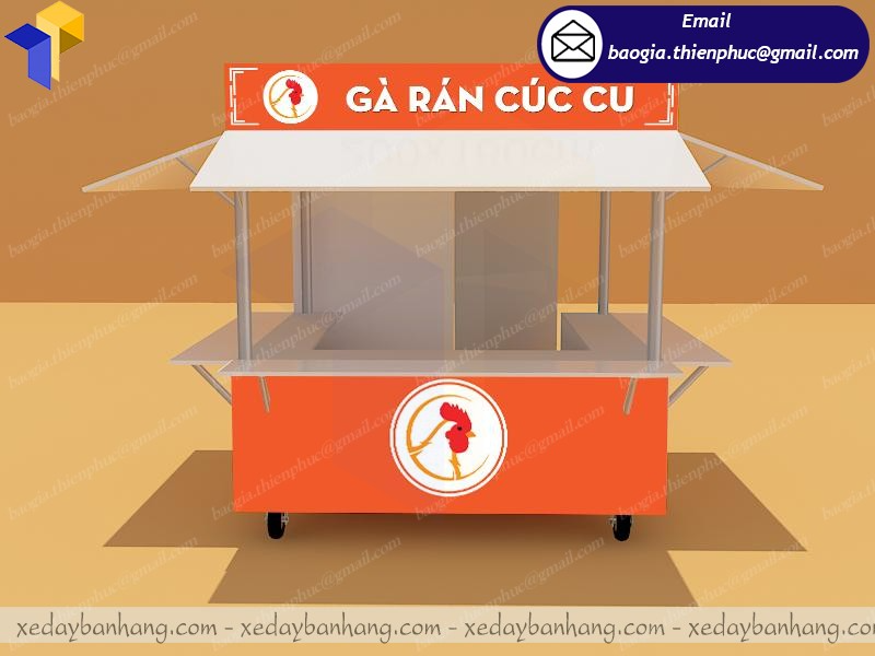 báo giá quầy ki ốt bán gà rán di động