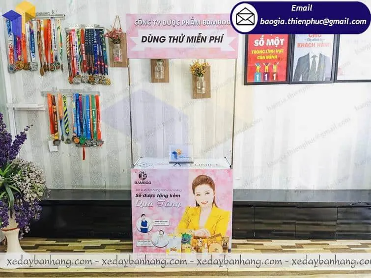 báo giá quầy sampling miễn phí