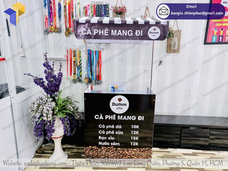báo giá quầy xếp cà phê pha máy