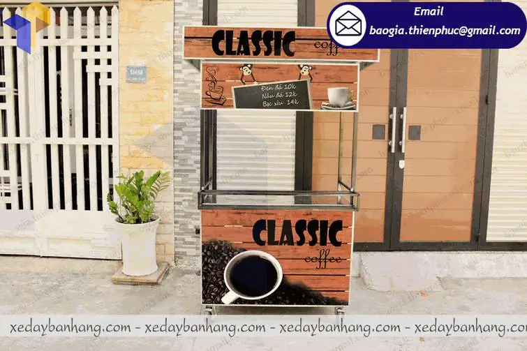 báo giá tủ đẩy bán cafe dạo