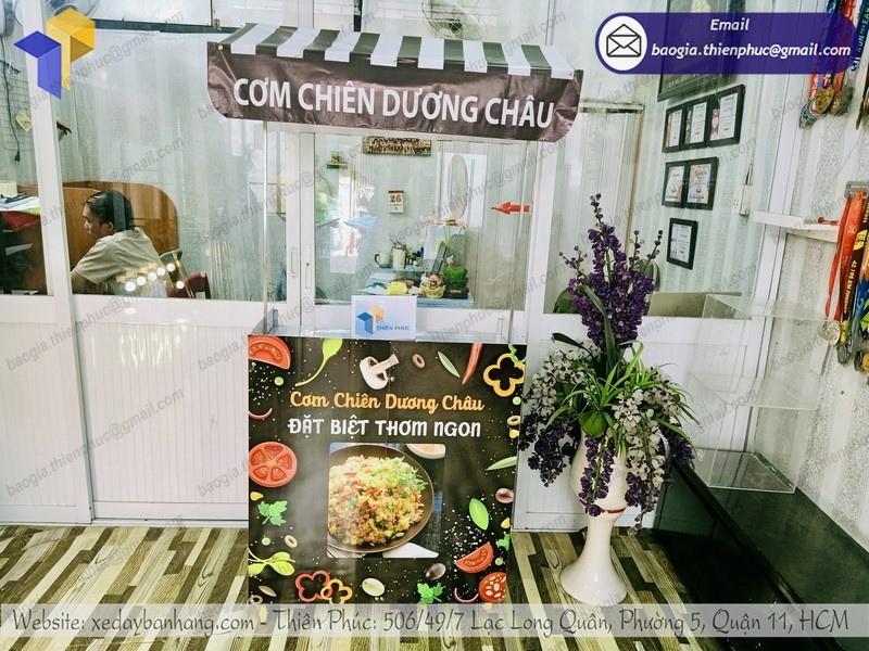 báo giá xe bán cơm chiên gấp gọn