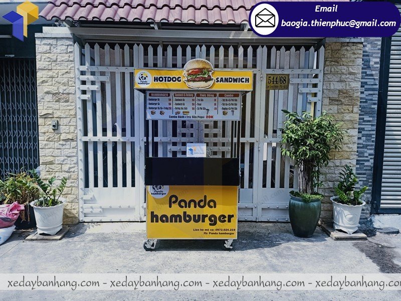 báo giá xe đẩy bán hamburger đẹp