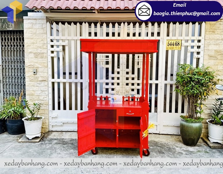 báo giá xe bán xiên que bằng gỗ giá rẻ