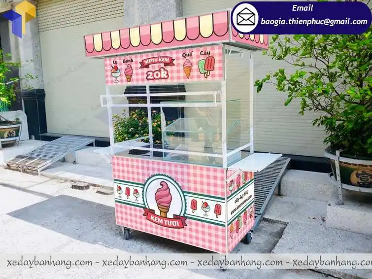 báo giá xe đẩy bán kem que
