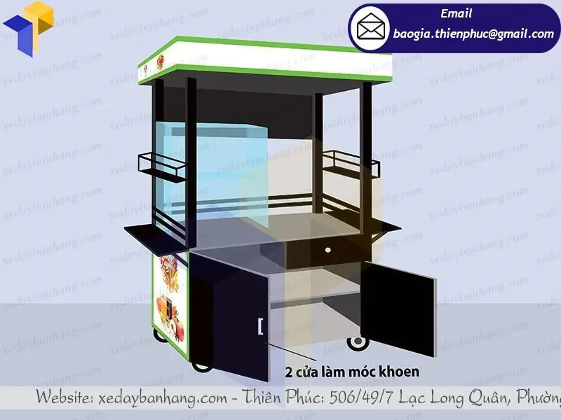 báo giá xe đẩy bán sinh tố trái cây