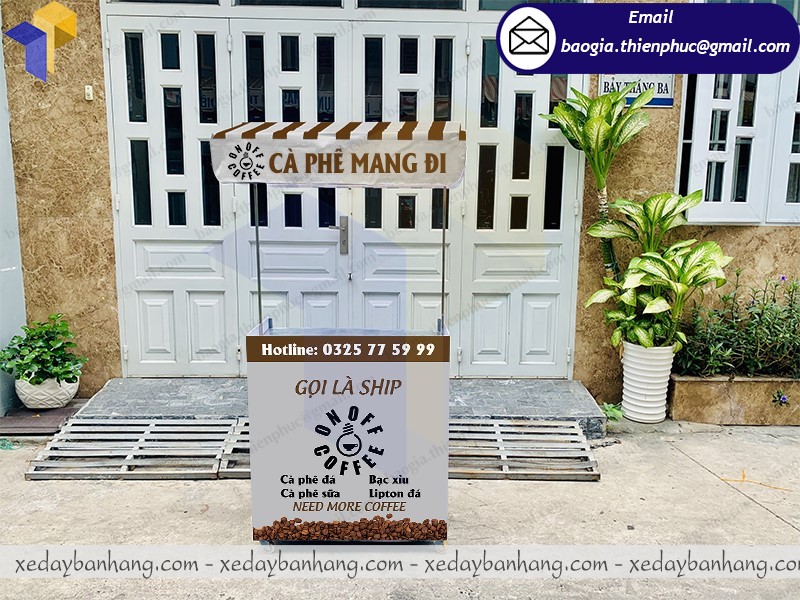 booth bán cà phê rang mộc đẹp