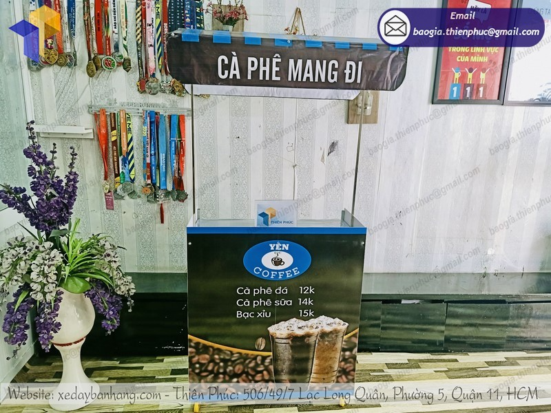 booth bán cà phê rang xay lưu động