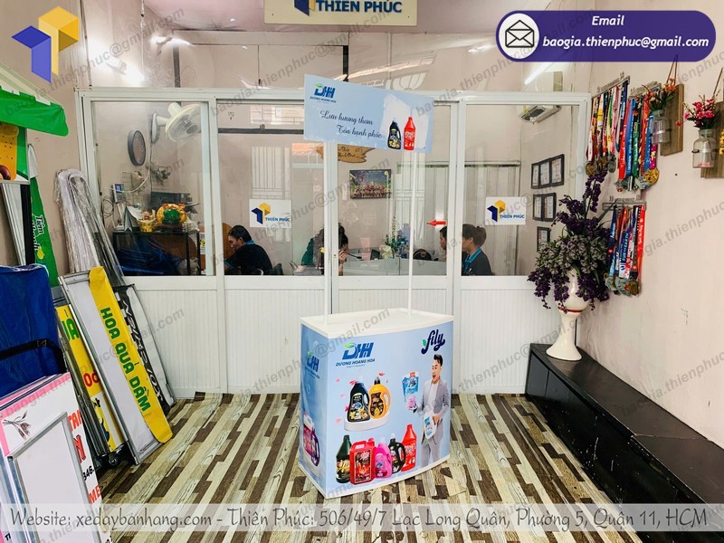 booth sampling gấp gọn đẹp