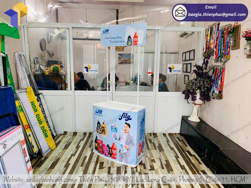 booth sampling gấp gọn