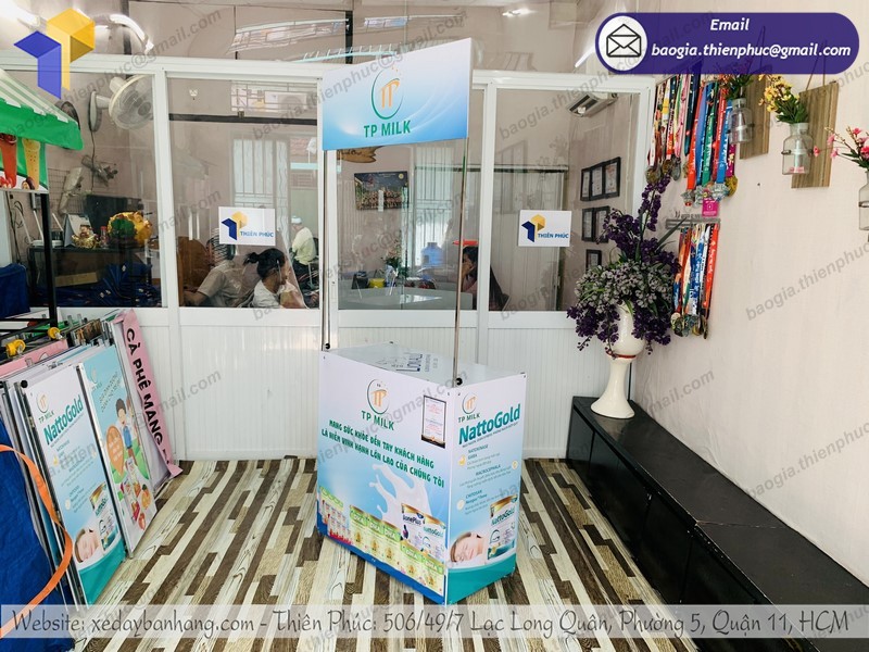 booth xếp gọn tiếp thị đẹp