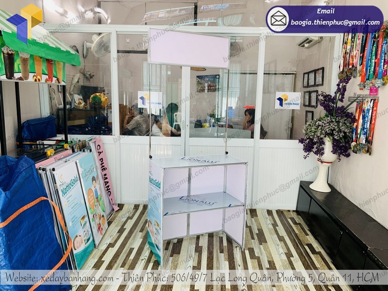 booth xếp gọn tiếp thị rẻ