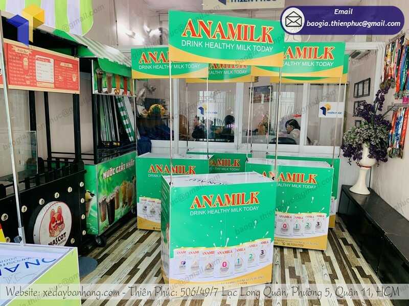 quầy tiếp thị sữa bằng sắt uy tín