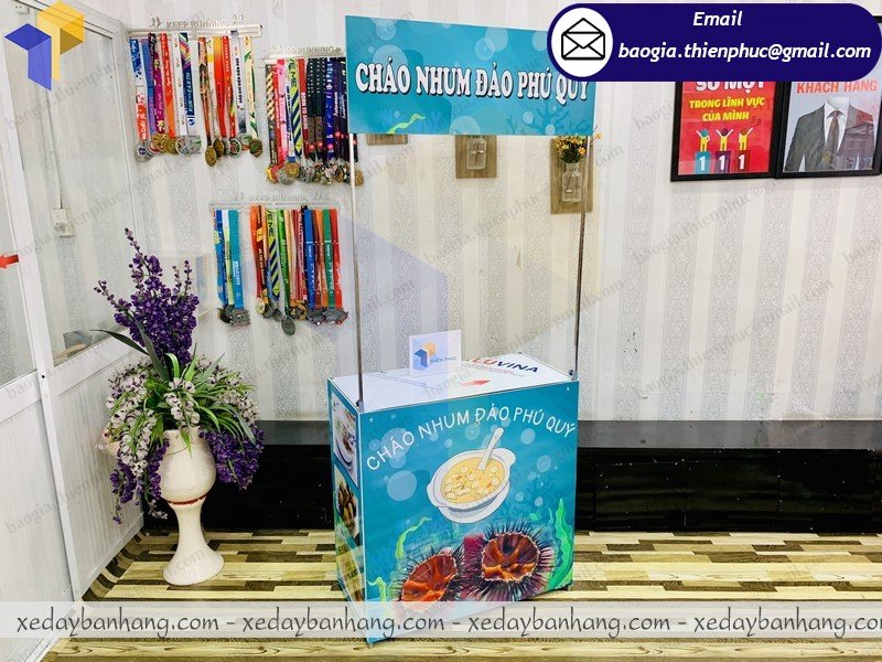 booth sắt bán cháo nhum đẹp giá rẻ