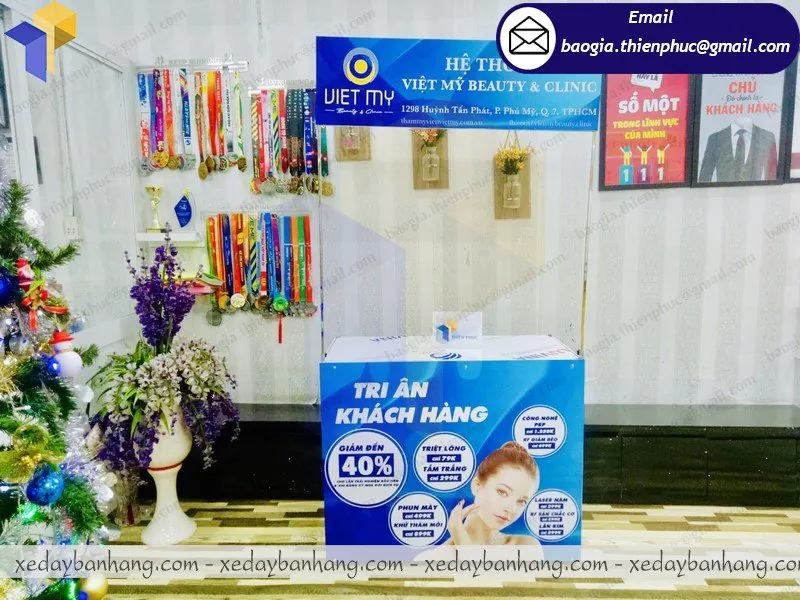 booth sắt bán hàng khuyến mãi giá rẻ