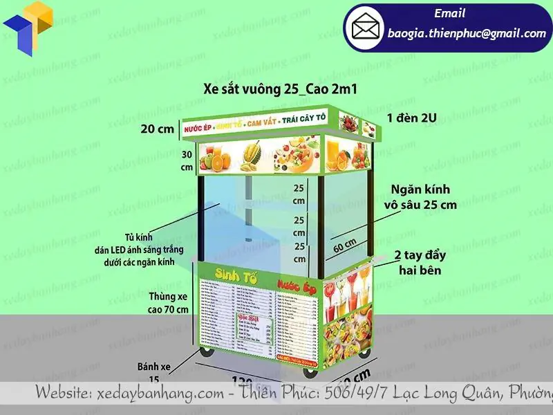 cung cấp quầy bán trái cây tô