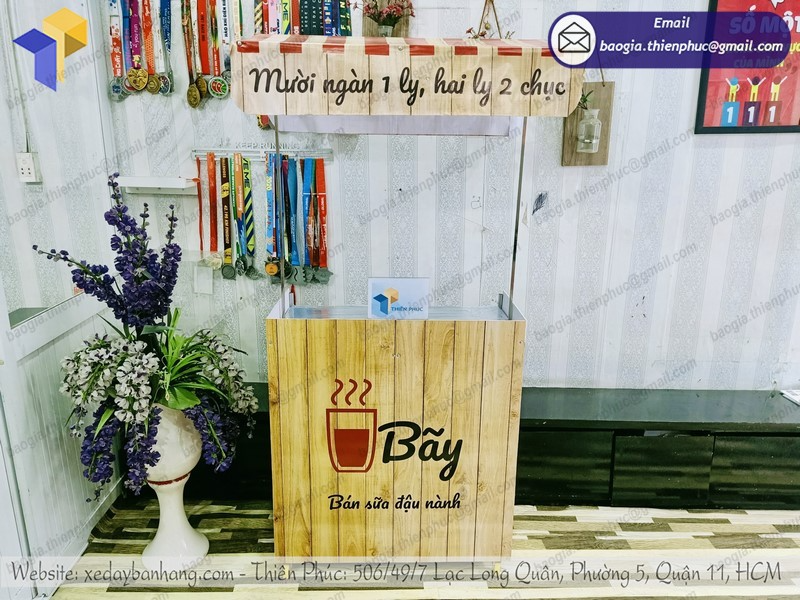 đặt làm quầy gấp gọn bán sữa đậu nành