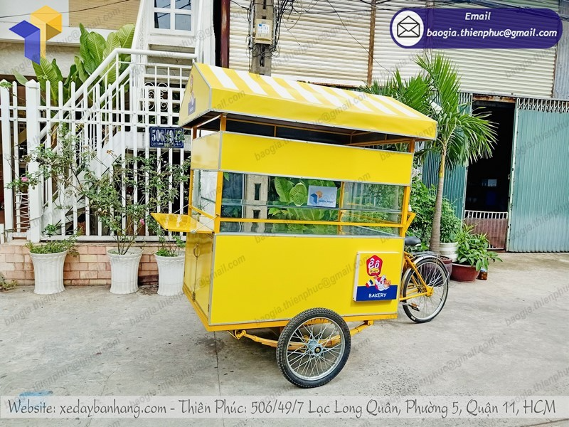 đặt làm xe đạp bán bánh mì take away
