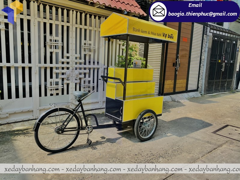đặt làm xe đạp bán đồ ăn di động