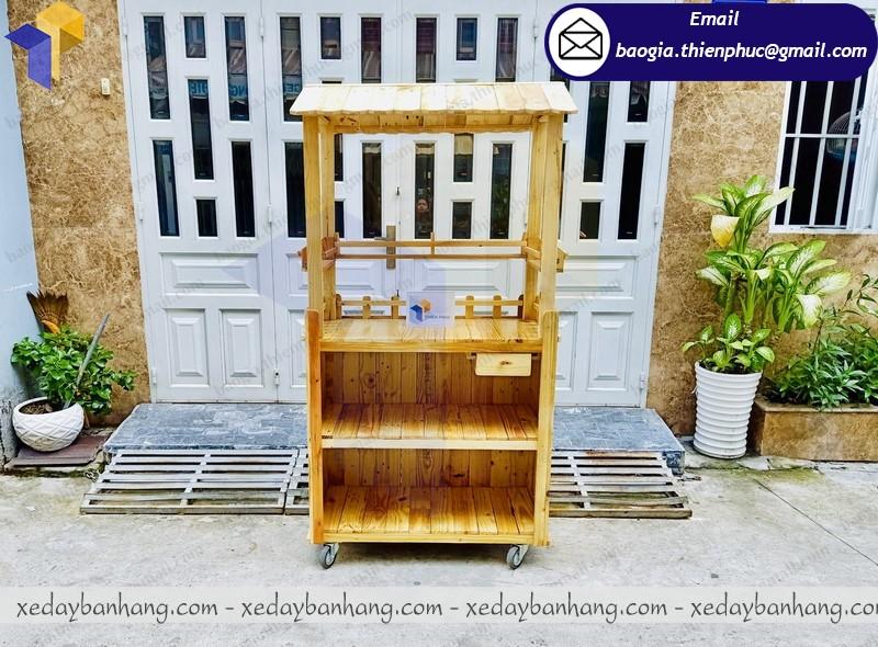 đặt làm xe gỗ bán xiên que