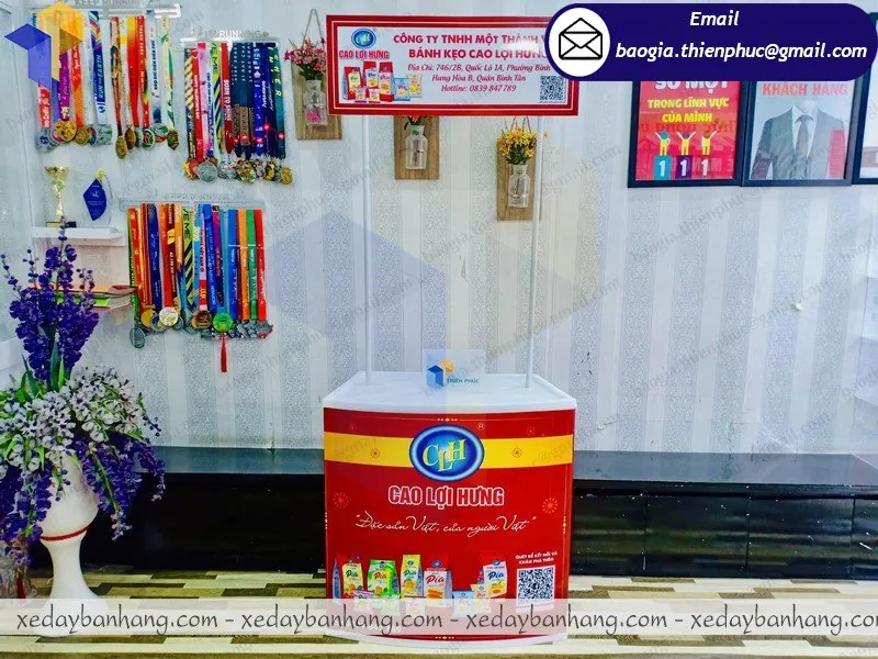 đặt mua booth quảng cáo mini