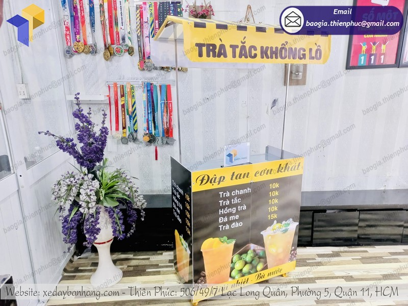 đặt mua quầy bán trà tắc vỉa hè