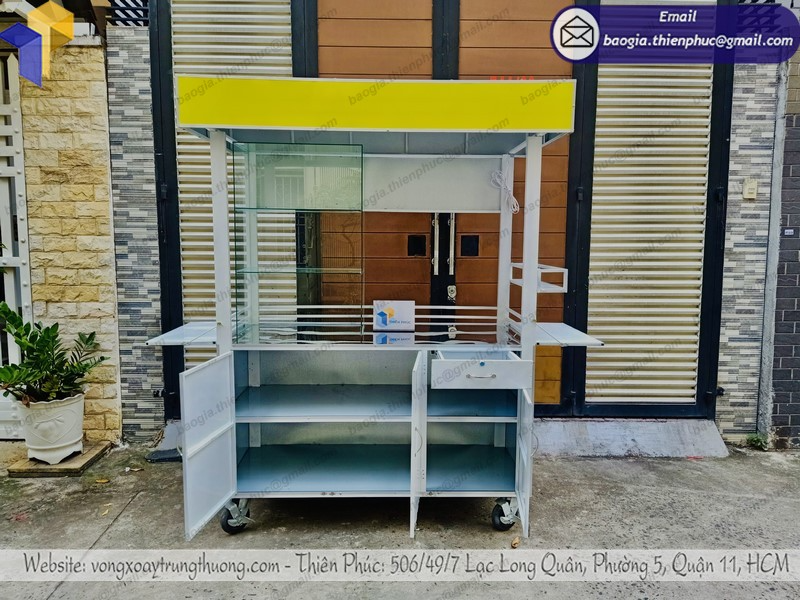 đặt mua quầy sắt bán xiên que