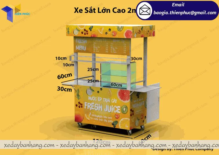 đặt mua tủ bán nước ép trái cây tươi