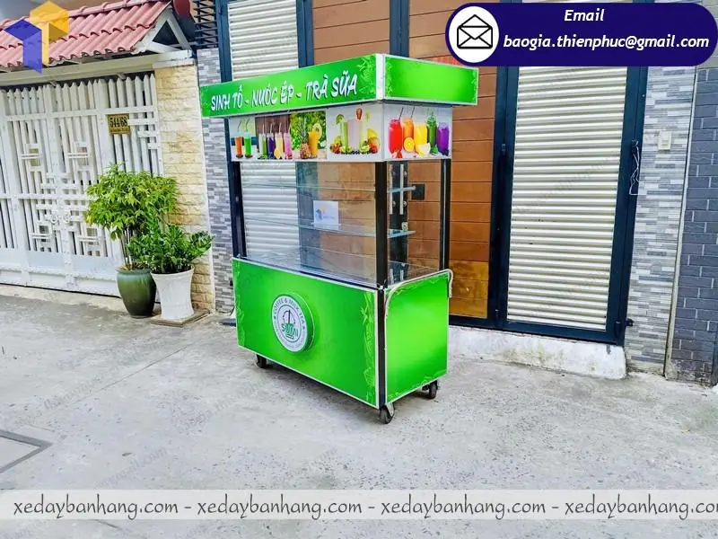 đặt mua tủ kiếng bán sinh tố trà sữa