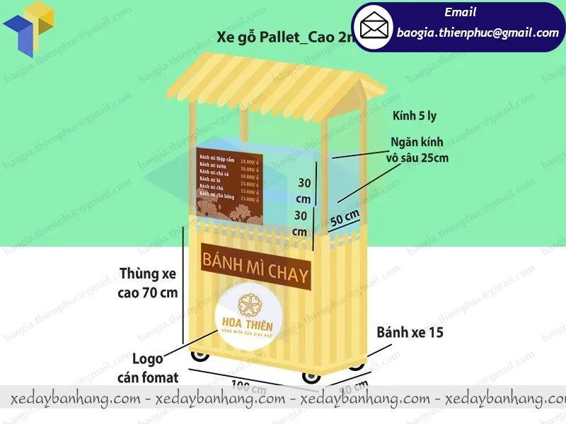đặt mua xe bán bánh mì chay