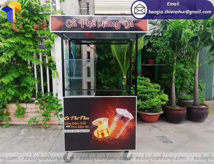 đặt mua xe đẩy inox bán cafe giá rẻ