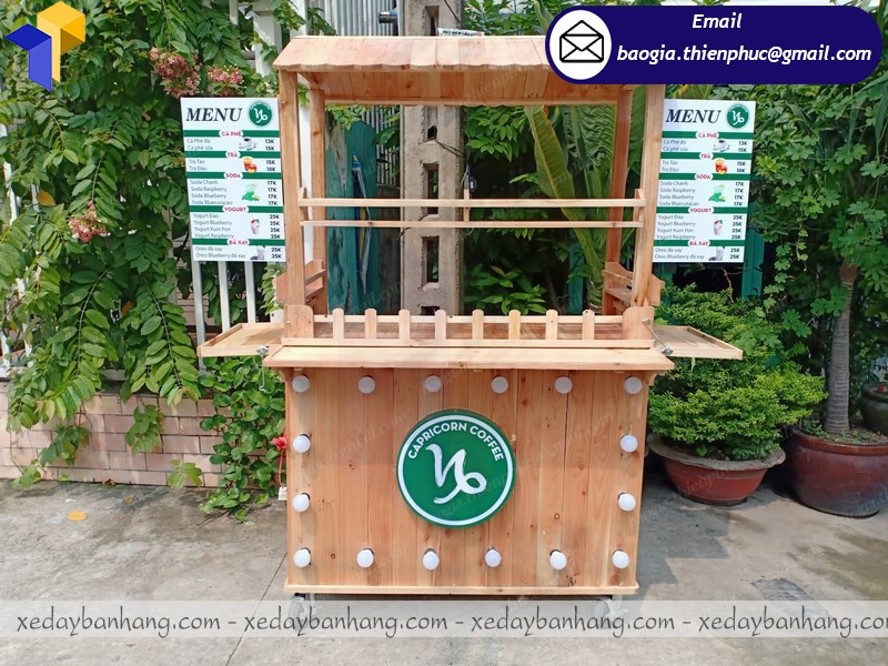 đóng tủ gỗ cafe