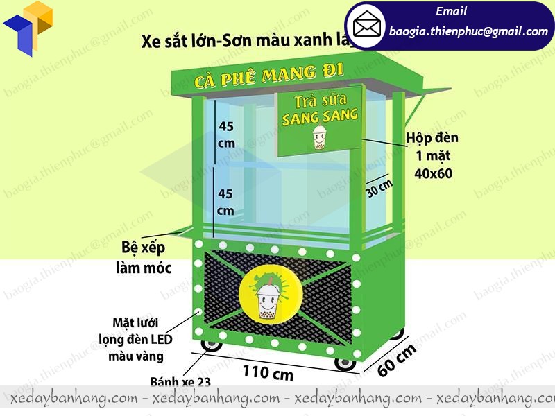 đóng xe bán cà phê